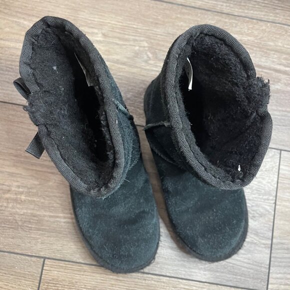 Koolaburra By UGG Kids' Victoria Short Boot Girl's Size 1 Black Suede‎ Leather - Picture 6 of 8